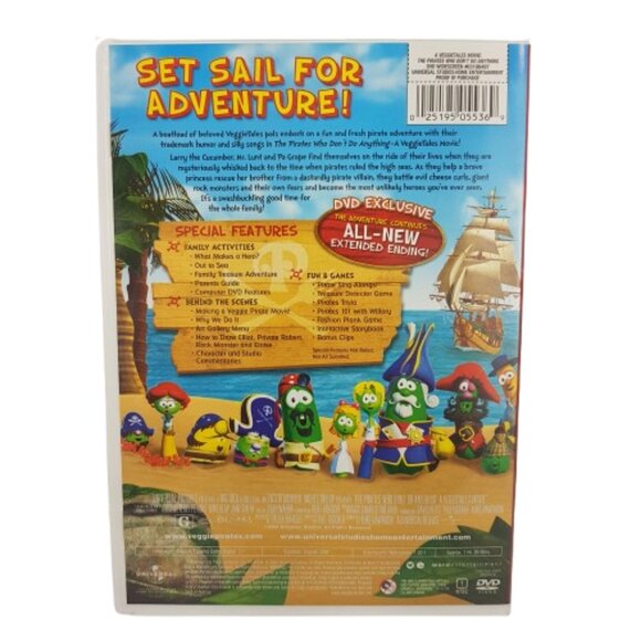 Lot of 3 VeggieTales DVDs Pirates, Jonah, Noah's Ark Movies Lessons Collectors - Picture 4 of 14